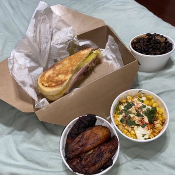 Soy Cubano - Cubano, sweet plantains, elote, beans & rice (comes w/sandwich) - Cuban Near Me - Nashville, Tennessee Soy Cubano - Cubano, sweet plantains, elote, beans & rice (comes w/sandwich) - Cuban Near Me - Nashville, Tennessee