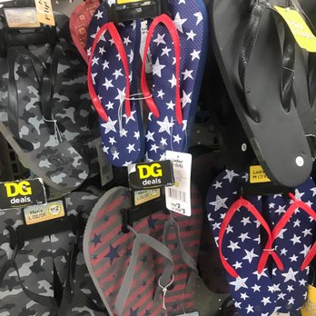 Dollar General - flip flops for sale in a store - Grocery Near Me - Bossier City, Louisiana