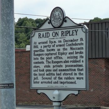 Raid on Ripley Historical Marker - Raid on Ripley Historical Marker, Ripley WV - Landmarks & Historical Buildings Near Me - Ripley, West Virginia Raid on Ripley Historical Marker - Raid on Ripley Historical Marker, Ripley WV - Landmarks & Historical Buildings Near Me - Ripley, West Virginia