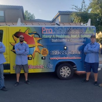 Pro Solutions Air - techs in front of truck - Heating & Air Conditioning/HVAC Near Me - Surprise, Arizona Pro Solutions Air - techs in front of truck - Heating & Air Conditioning/HVAC Near Me - Surprise, Arizona