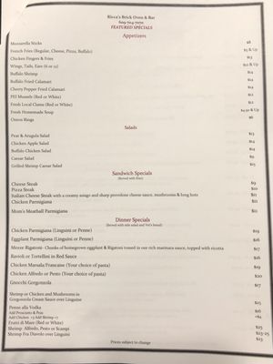 Menu photo 4 Ricca’s Brick Oven & Bar Hammonton, NJ Menu photo 4 Ricca’s Brick Oven & Bar Hammonton, NJ
