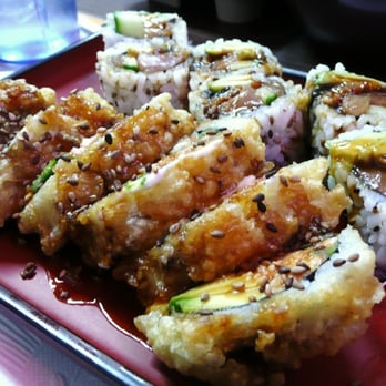 Masa Sushi - Top #63. Yellowtail & Eel Roll ($6.50) Bottom #65 Vega$ Roll ($10.00) - Sushi Bars Near Me - Camarillo, California Masa Sushi - Top #63. Yellowtail & Eel Roll ($6.50) Bottom #65 Vega$ Roll ($10.00) - Sushi Bars Near Me - Camarillo, California
