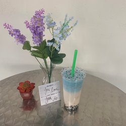 Coconut milk tea with boba amazing