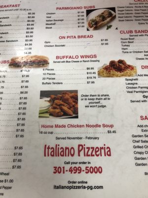 Menu photo 1 Italiano Pizzeria Capitol Heights, MD
