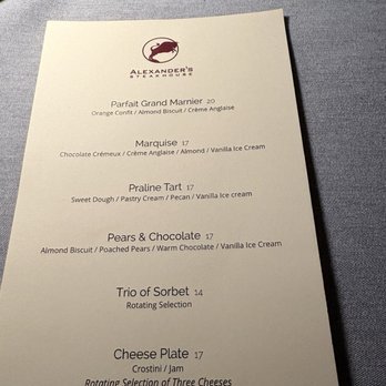 Alexander's Steakhouse - Menu - Steakhouses Near Me - San Francisco, California Alexander's Steakhouse - Menu - Steakhouses Near Me - San Francisco, California