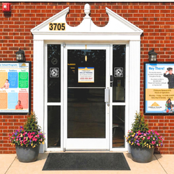 Childcare Network - Front entrance of Childcare Network School #76 daycare and preschool in New Bern, NC.
