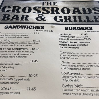 Crossroads Bar & Grille - Menu - Bars Near Me - Lansing, New York