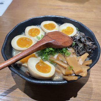 8 Hours Ramen - Tonkatsu ramen with 2 extra ramen eggs with the mid size noodles - Ramen Near Me - Elk Grove, California 8 Hours Ramen - Tonkatsu ramen with 2 extra ramen eggs with the mid size noodles - Ramen Near Me - Elk Grove, California