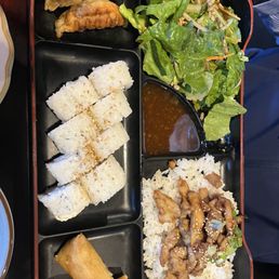 Chicken bento box - twice the size of a normal bento box and delicious.