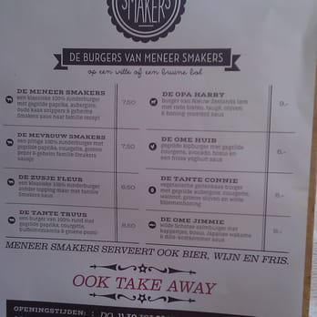 Meneer Smakers - October menu. - Burgers Near Me - Utrecht, Utah Meneer Smakers - October menu. - Burgers Near Me - Utrecht, Utah