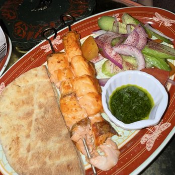 Night Hawk - Salmon kebab - Greek Near Me - Coronado, California