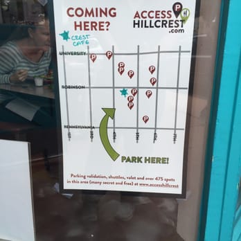 Crest Cafe - Parking- map - Cafes Near Me - San Diego, California