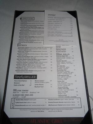 Menu photo 2 Atlantic Grill New York, NY Menu photo 2 Atlantic Grill New York, NY