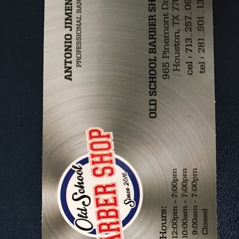 Old School Barber Shop - Call ahead to ensure you have a spot - Barbers Near Me - Houston, Texas Old School Barber Shop - Call ahead to ensure you have a spot - Barbers Near Me - Houston, Texas