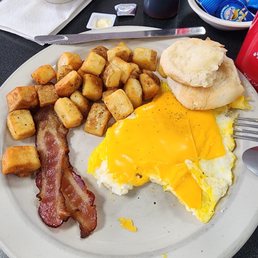 Cheese on eggs