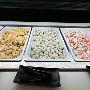 Spring Shabu-Shabu - Fish cakes and fresh eggs - Japanese Near Me - Flushing, New York Spring Shabu-Shabu - Fish cakes and fresh eggs - Japanese Near Me - Flushing, New York