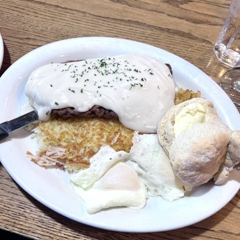 Harvester Restaurant - Country Fried Steak and Eggs - American Near Me - Spangle, Washington