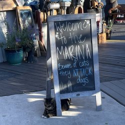 Gull Lake Marina - Beware of Cats.. They attack Dogs (sign)