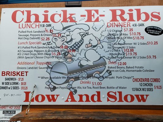 CHICK E RIBS BBQ llc Wednesday-Sunday by null