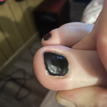 KN Nail Spa - Warped polish- hours later - Nail Salons Near Me - Hurst, Texas