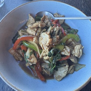 Lamaii - Ga Prow with sliced chicken - Thai Near Me - Las Vegas, Nevada Lamaii - Ga Prow with sliced chicken - Thai Near Me - Las Vegas, Nevada