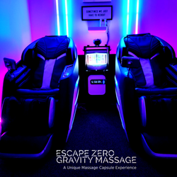 Escape Zero Gravity Massage - Side by Side Massage Capsules. Experience a new way to relax