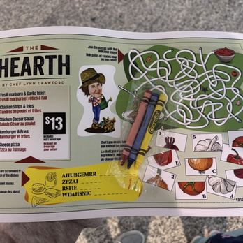 The Hearth - Kids menu/activity sheet with crayola crayons - American Near Me - Mississauga, Ontario The Hearth - Kids menu/activity sheet with crayola crayons - American Near Me - Mississauga, Ontario