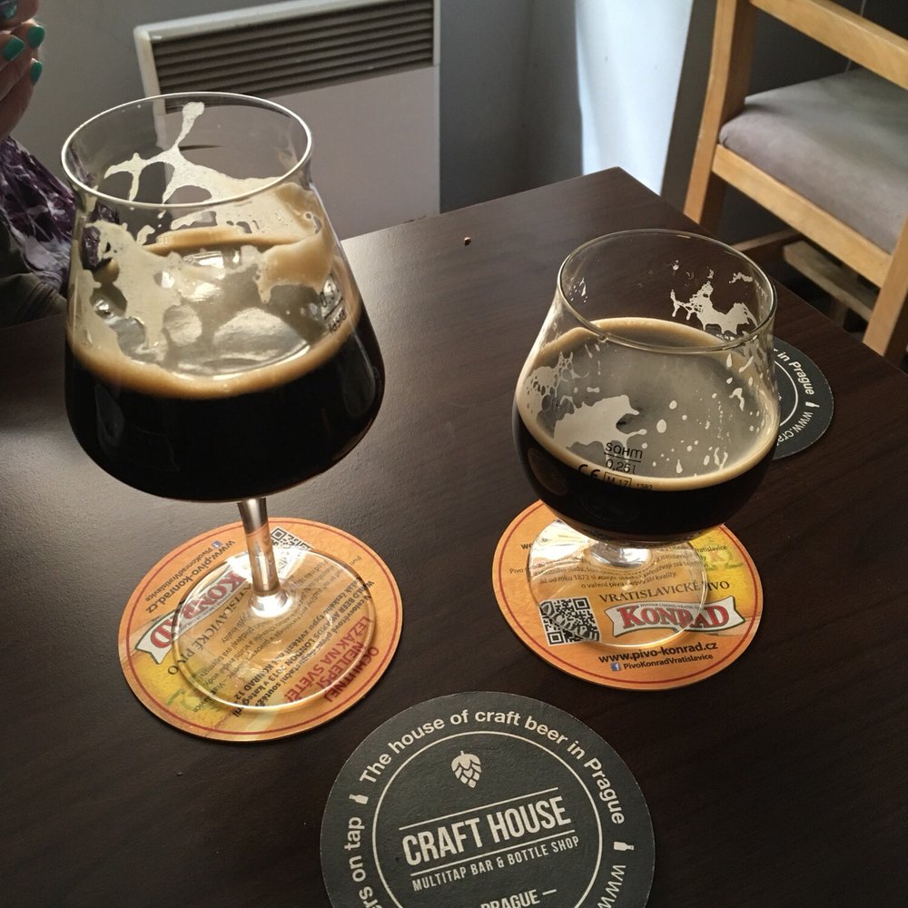 Craft House Prague - Wee heavy stouts in snifters - Beer Bar Near Me - Prague, Puerto Rico