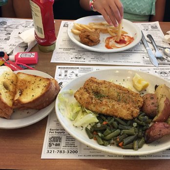 Sunrise Diner - Potato crusted cod with Greek potatoes, green beans and garlic bread! It was amazing!! - Diners Near Me - Cocoa Beach, Florida Sunrise Diner - Potato crusted cod with Greek potatoes, green beans and garlic bread! It was amazing!! - Diners Near Me - Cocoa Beach, Florida