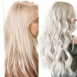 Blush Beauty Bar - Platinum and Invisible Bead Extensions