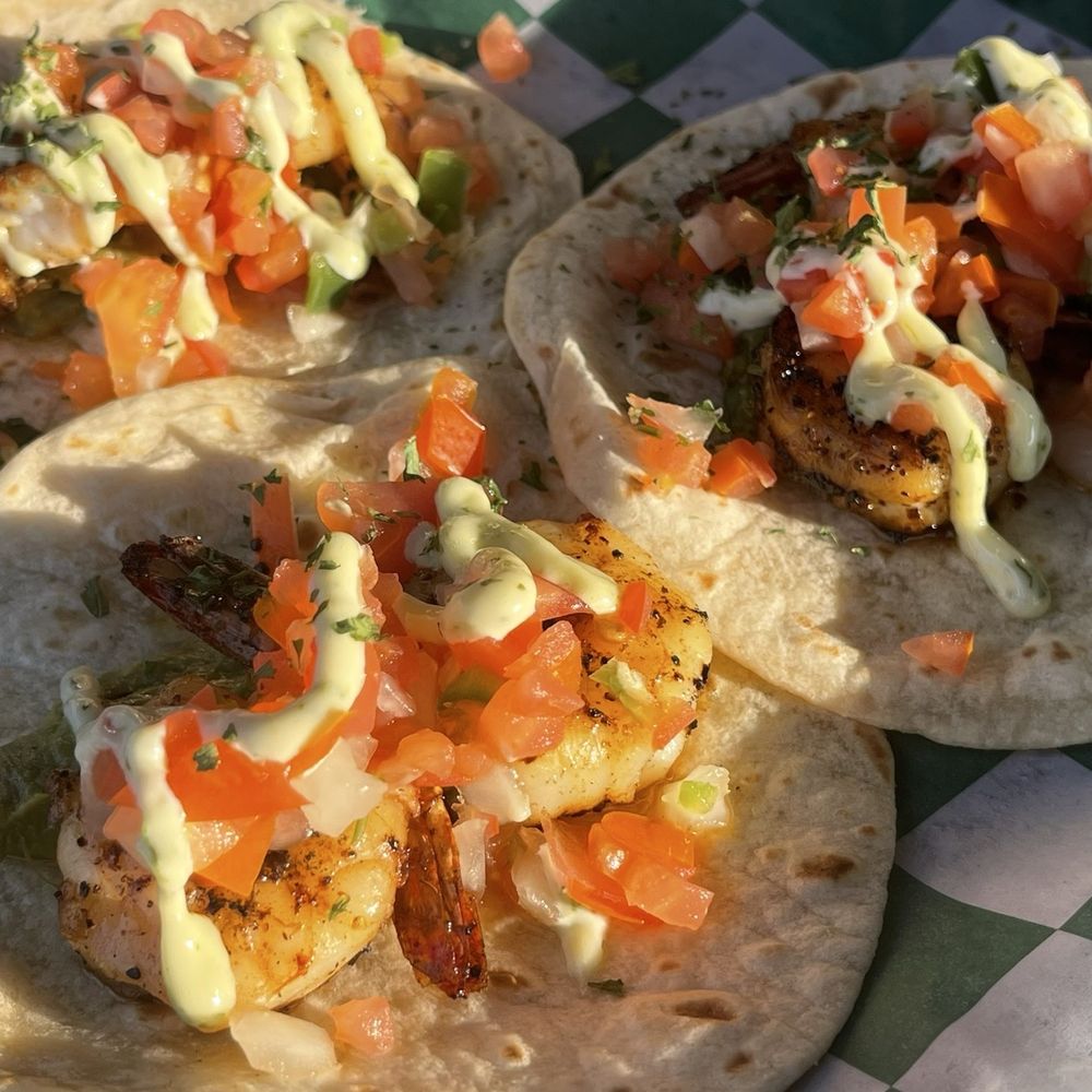 Montgomery Whitewater - Shrimp taco's at Eddy's restaurant located on the property. - Bars Near Me - Montgomery, Alabama Montgomery Whitewater - Shrimp taco's at Eddy's restaurant located on the property. - Bars Near Me - Montgomery, Alabama