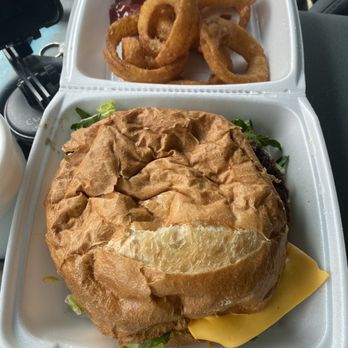 Big Burger World - Big burger, 1/2 pound and onion rings. - Burgers Near Me - Canon City, Colorado