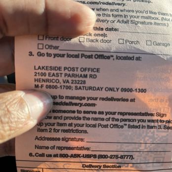 U.S. Post Office - Post Offices Near Me - Henrico, Virginia