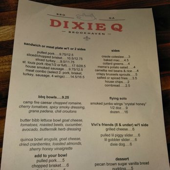 Dixie Q - Menu - Barbeque Near Me - Atlanta, Georgia Dixie Q - Menu - Barbeque Near Me - Atlanta, Georgia