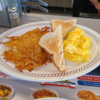 Waffle House - All-Star Breakfast with toast, scrambled eggs, and hashbrowns - Breakfast & Brunch Near Me - Frederick, Maryland