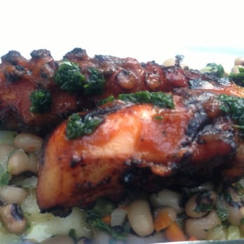 Gjelina - Grilled octopus. Closeup. - New American Near Me - Venice, California Gjelina - Grilled octopus. Closeup. - New American Near Me - Venice, California