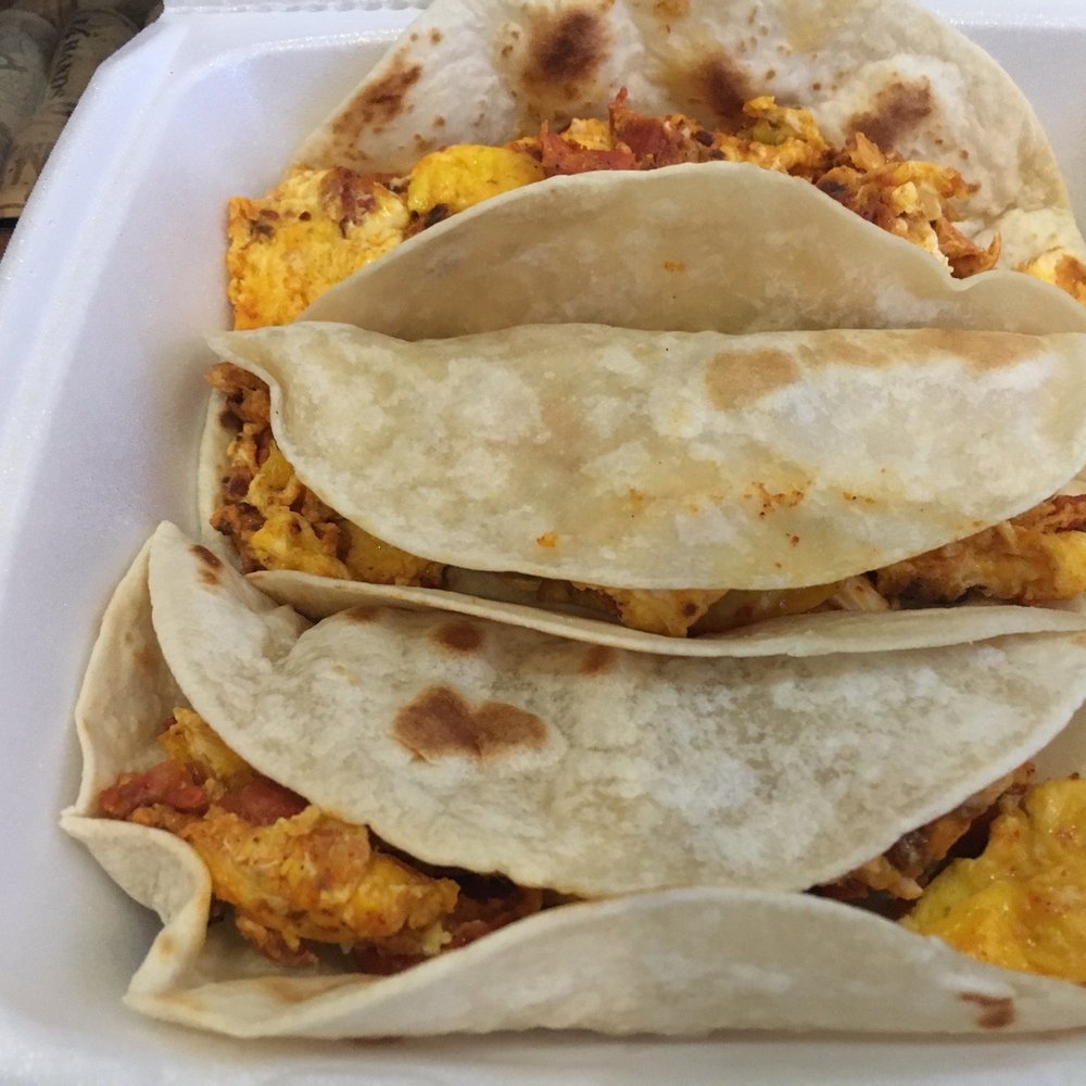 Don Pepe - Chorizo and egg breakfast tacos! - Mexican Near Me - Houston, Texas Don Pepe - Chorizo and egg breakfast tacos! - Mexican Near Me - Houston, Texas