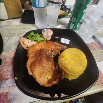Puerto Parguera - Chuleta frita con mofongo - Cajun/Creole Near Me - Lajas, Puerto Rico