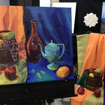 Renaissance Art School - Painting from life. Portfolio preparation course. Impressionism intro.  Acrylic on canvas - Art Classes Near Me - Wheaton, Illinois