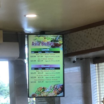 Asia Buffet - The price as of June 2023. It keeps going up!!! - Buffets Near Me - Lake Forest, California Asia Buffet - The price as of June 2023. It keeps going up!!! - Buffets Near Me - Lake Forest, California