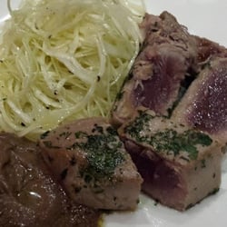 Sass Café - This is beef, not tuna...with celery root...divine