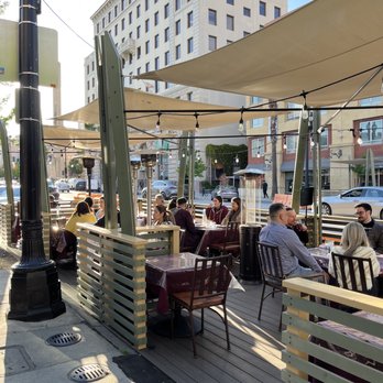 Anayas - Street patio that had several empty seats - Mexican Near Me - Pasadena, California