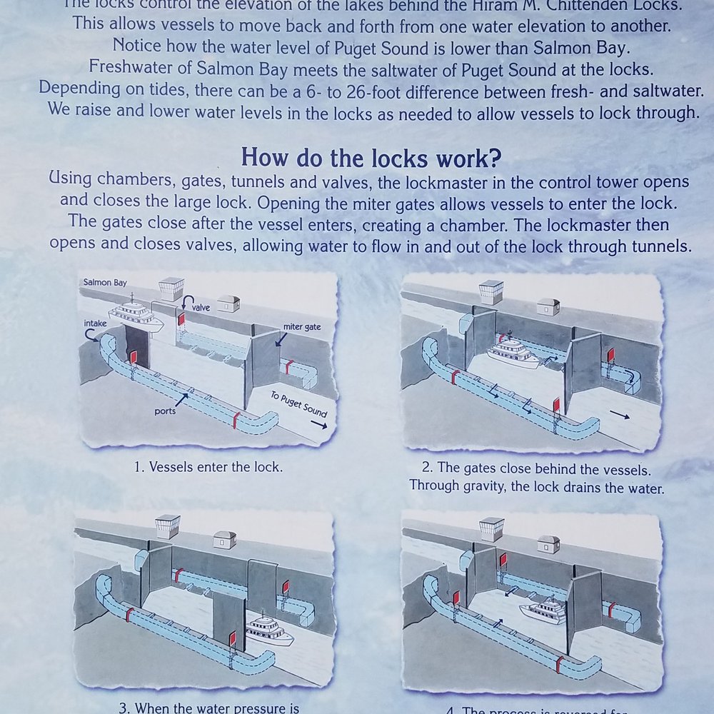 Hiram M Chittenden Locks - Great explanation of how the locks work - Landmarks & Historical Buildings Near Me - Seattle, Washington Hiram M Chittenden Locks - Great explanation of how the locks work - Landmarks & Historical Buildings Near Me - Seattle, Washington