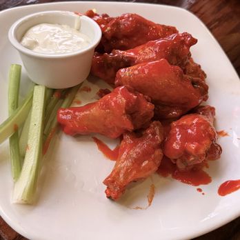 Upstate FTW - Neon red chicken wings - medium heat buffalo was perfectly dialed in - Chicken Wings Near Me - Washington, DC, District of Columbia