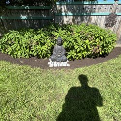 Eco Valley - Mulched Bed with Buddha