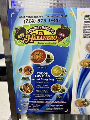 Menu photo 5 El Habanero Tustin, CA Menu photo 5 El Habanero Tustin, CA