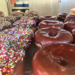 Chocolate glaze/ chocolate glaze w/ sprinkles