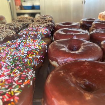 Angel Donuts - Chocolate glaze/ chocolate glaze w/ sprinkles - Donuts Near Me - Santa Paula, California