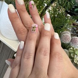 Dip nails with gel nail design Dip nails with gel nail design