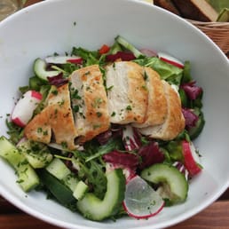 Chicken salad.  12,50 euros for this relatively small person.